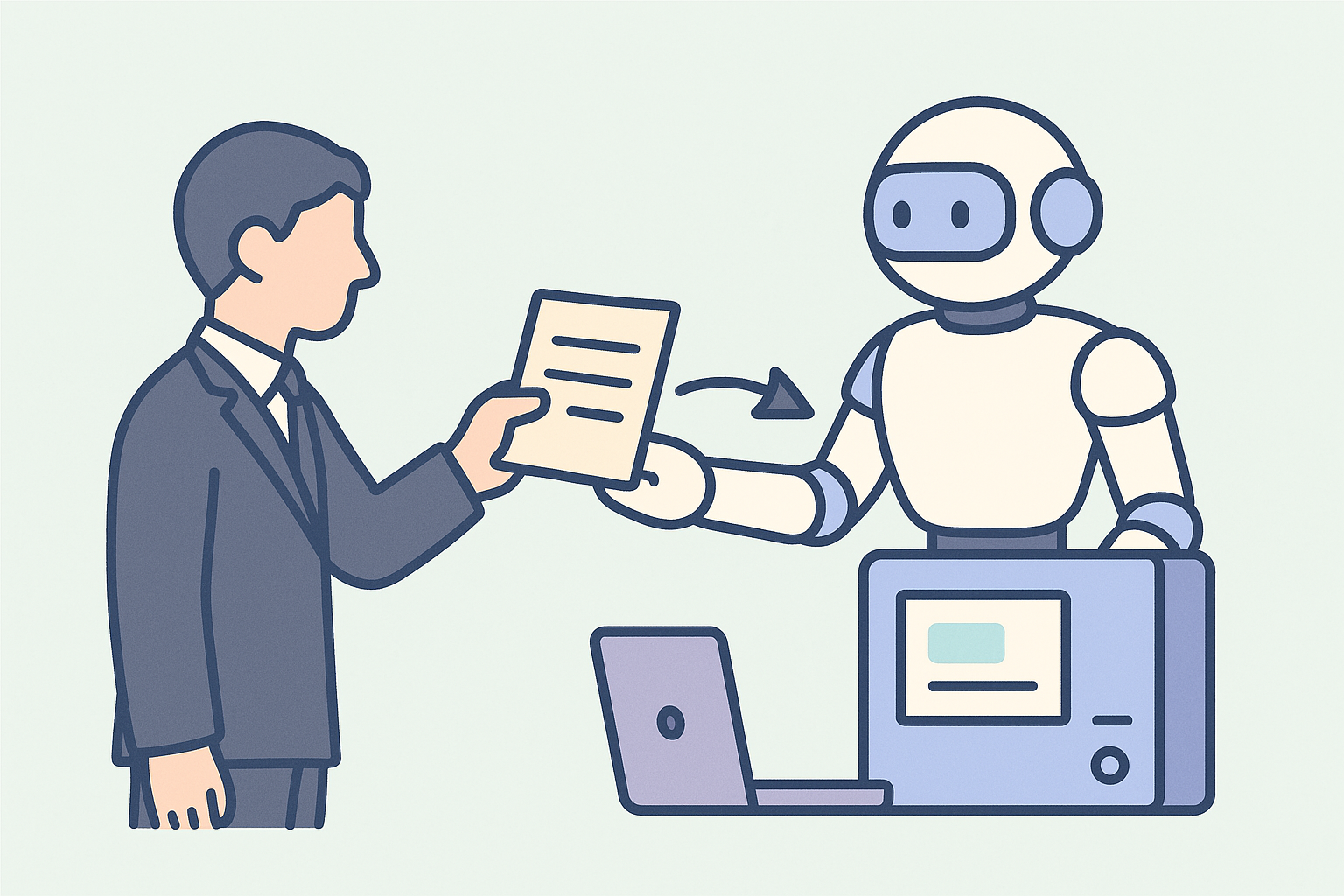 AI BPOによる業務効率化イメージ